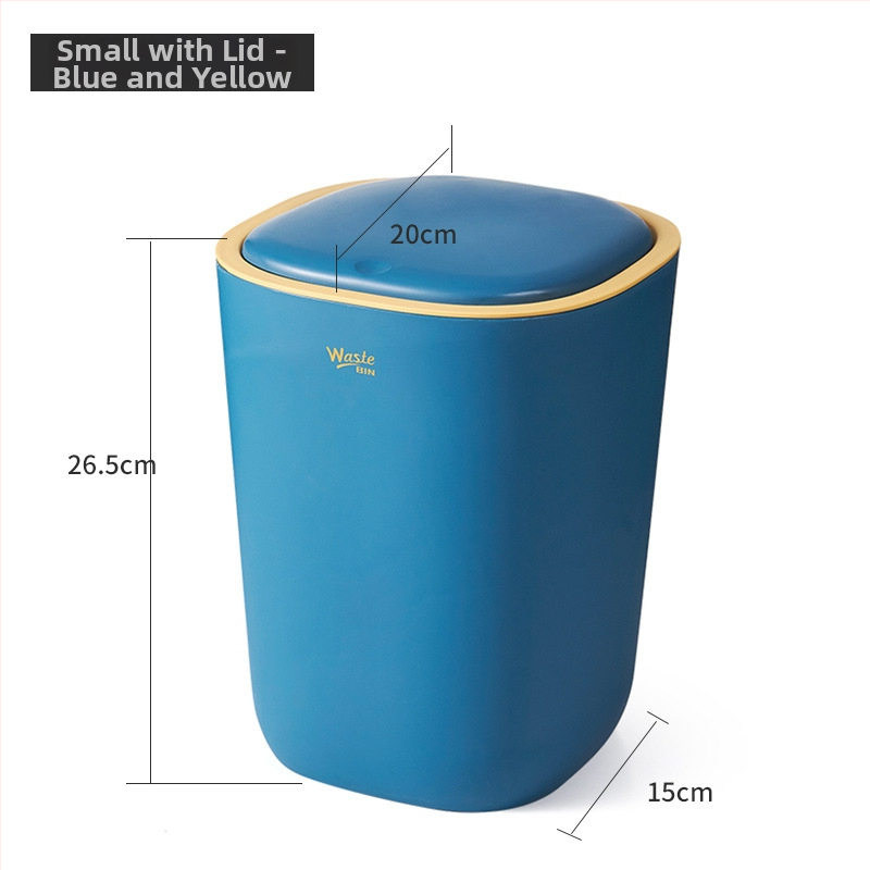 Minimalistički koš za smeće s push-mechanizmom, 8 L, kućna upotreba — spavaća soba, dnevni boravak, kuhinja, kupaonica, elegantan dizajn