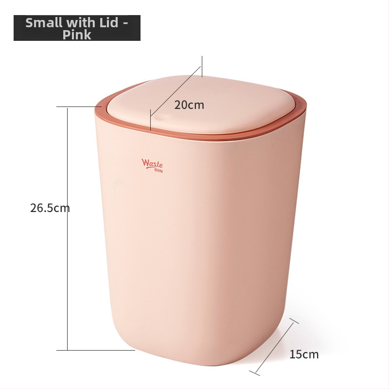 Minimalistički koš za smeće s push-mechanizmom, 8 L, kućna upotreba — spavaća soba, dnevni boravak, kuhinja, kupaonica, elegantan dizajn