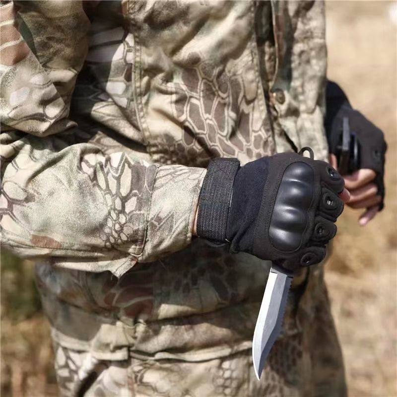 Тактически ръкавици за мъже, антихлъзгващи, устойчиви на порязвания и износване, Black Hawk ръкавици с половин пръсти за самозащита, алпинизъм и колоездене