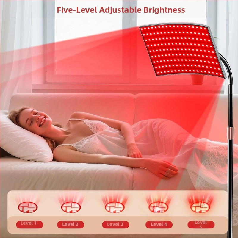 Lampa Terapije crvenim svjetlom, 162 LED, infracrvena, 360° rotacija, velika lampa s panelom za ljepotu