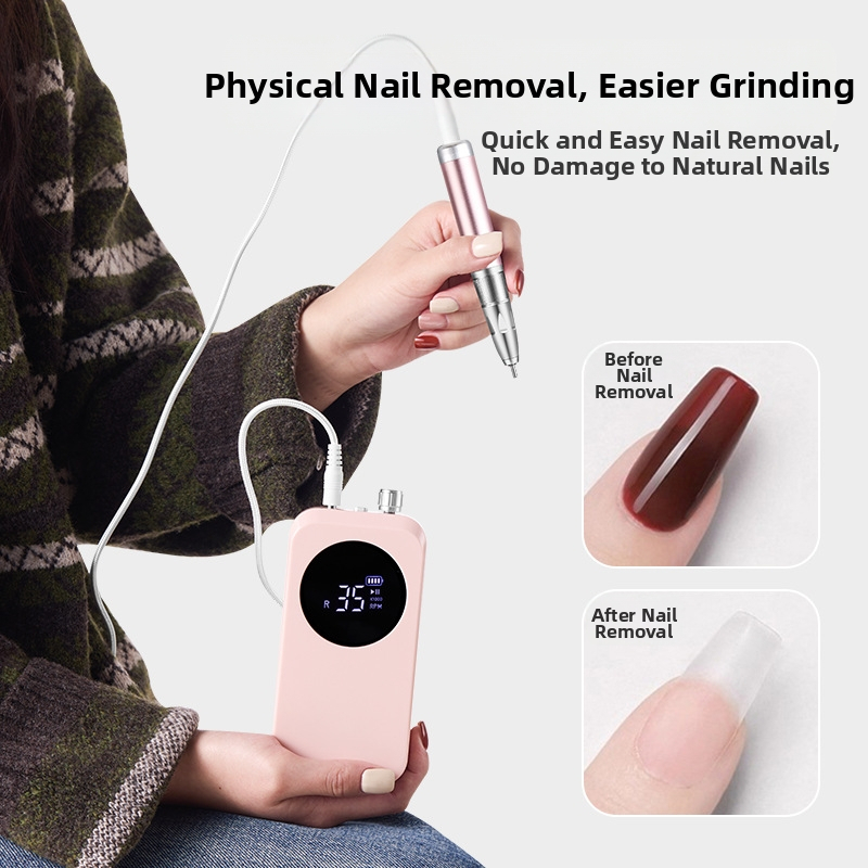 Polizor pentru unghii cu cupă goală, îndepărtare gel, încărcare magnetică, compact și portabil