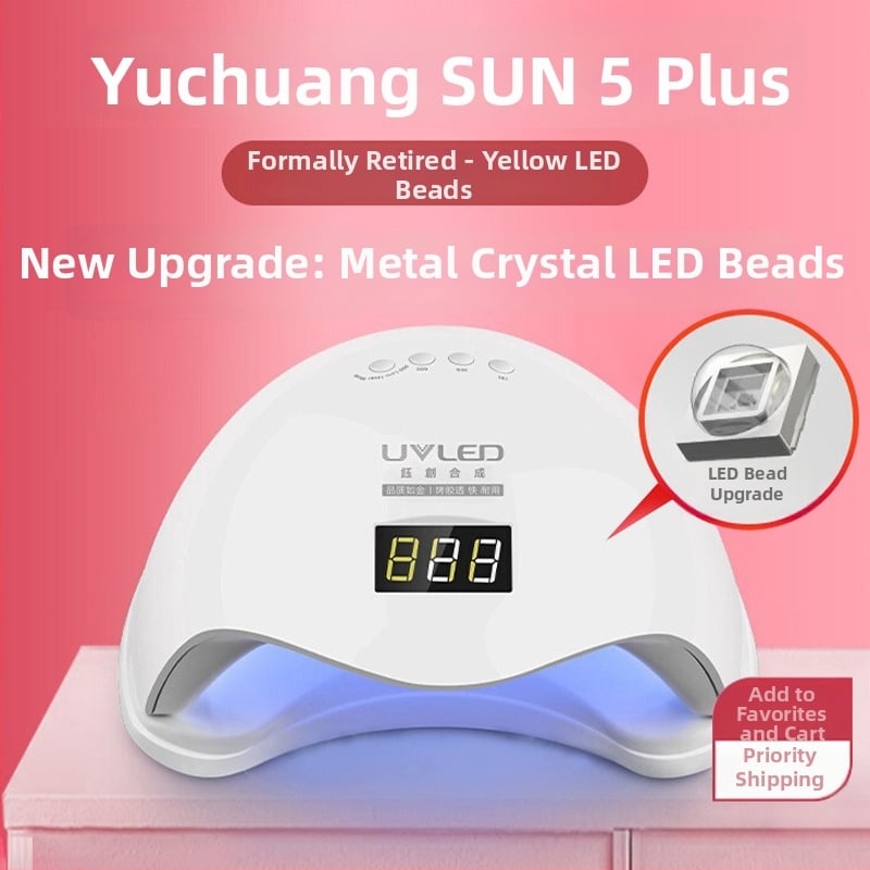 Lampă UV pentru uscare gel unghii, 5Plus, pentru ambele mâini, senzor inteligent
