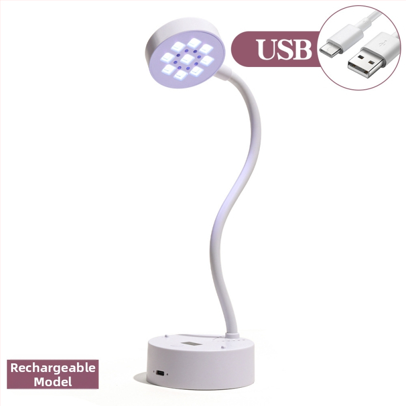 Lampă de unghii reîncărcabilă cu baterie, lampă de uscare pe birou și mașină de reparații pentru unghii în stil lotus rus