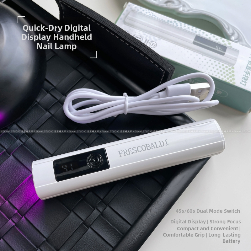 Xiaoying lampă pentru unghii cu afișaj digital, uscare rapidă, design liniar, lampă fototerapie pentru manichiură, portabilă, lumină roșie