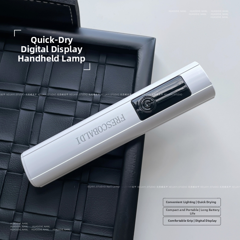 Xiaoying lampă pentru unghii cu afișaj digital, uscare rapidă, design liniar, lampă fototerapie pentru manichiură, portabilă, lumină roșie