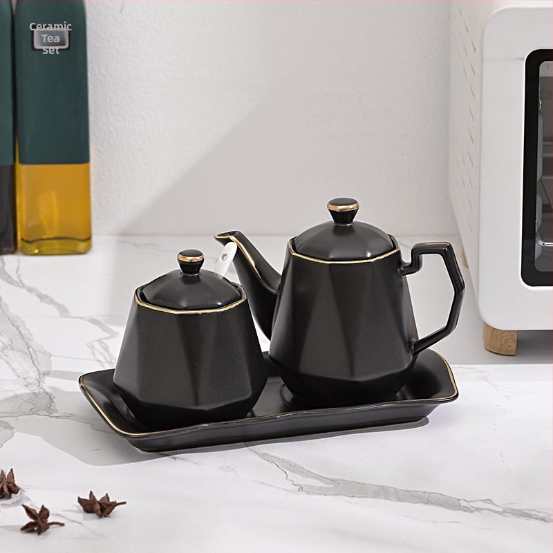 Σετ κεραμικά βάζα μπαχαρικών σε χρώματα Morandi — βάζα αλατιού, λαδιού, σάλτσας και ξυδιού με θήκη για ξηρά συστατικά
