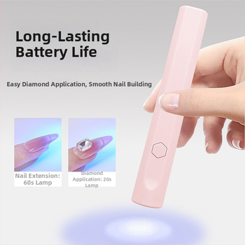 Lampă portabilă pentru unghii, mini lampă UV LED reîncărcabilă pentru uscare gel