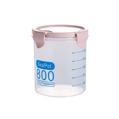 Prozirna plastična zatvarajuća posuda za hladnjak, okrugli spremnik za skladištenje hrane i žitarica, 301–500 ml