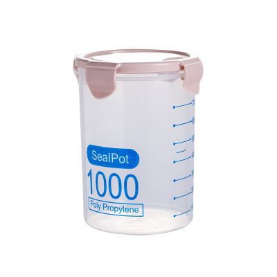 Prozirna plastična zatvarajuća posuda za hladnjak, okrugli spremnik za skladištenje hrane i žitarica, 301–500 ml