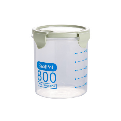 Prozirna plastična zatvarajuća posuda za hladnjak, okrugli spremnik za skladištenje hrane i žitarica, 301–500 ml
