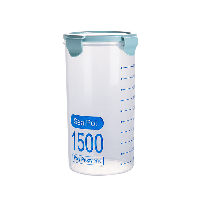 Prozirna plastična zatvarajuća posuda za hladnjak, okrugli spremnik za skladištenje hrane i žitarica, 301–500 ml