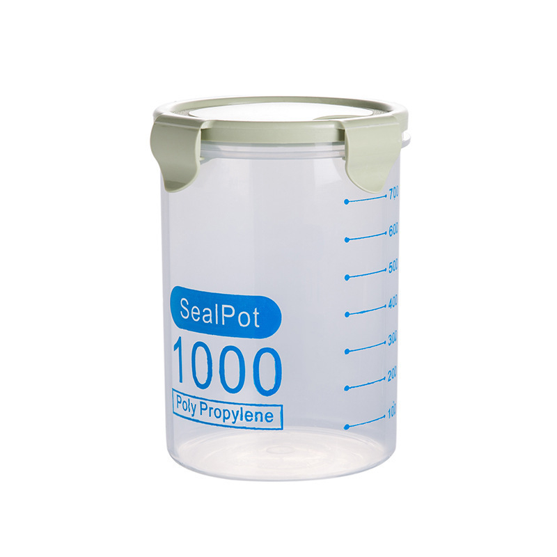 Prozirna plastična zatvarajuća posuda za hladnjak, okrugli spremnik za skladištenje hrane i žitarica, 301–500 ml
