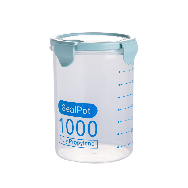 Prozirna plastična zatvarajuća posuda za hladnjak, okrugli spremnik za skladištenje hrane i žitarica, 301–500 ml