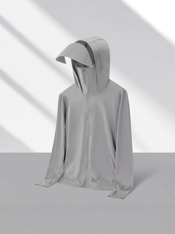 2025 Unisex jakna za zaštitu od sunca za proljeće-ljeto, Ice Silk tkanina, kapuljača, SPF 50+, lagani sportski stil