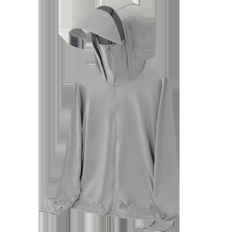 2025 Unisex jakna za zaštitu od sunca za proljeće-ljeto, Ice Silk tkanina, kapuljača, SPF 50+, lagani sportski stil
