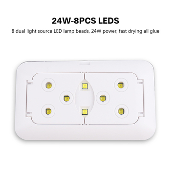 SUN H7Plus преносима LED лампа за маникюр, сгъваема, за втвърдяване на гел лак, бързосъхнеща, сензорен бутон