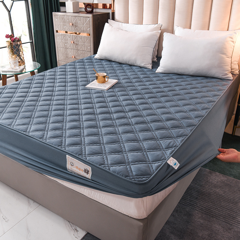 100% βαμβακερό σεντόνι με quilted γέμισμα, αντιολισθητικό, παχύ, κάλυμμα κρεβατιού και προστατευτικό στρώματος από σκόνη