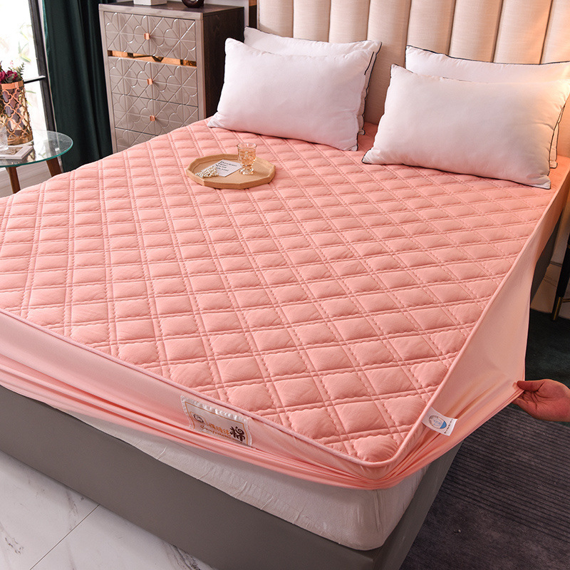 100% βαμβακερό σεντόνι με quilted γέμισμα, αντιολισθητικό, παχύ, κάλυμμα κρεβατιού και προστατευτικό στρώματος από σκόνη
