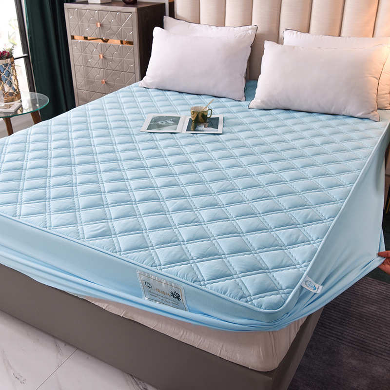 100% βαμβακερό σεντόνι με quilted γέμισμα, αντιολισθητικό, παχύ, κάλυμμα κρεβατιού και προστατευτικό στρώματος από σκόνη