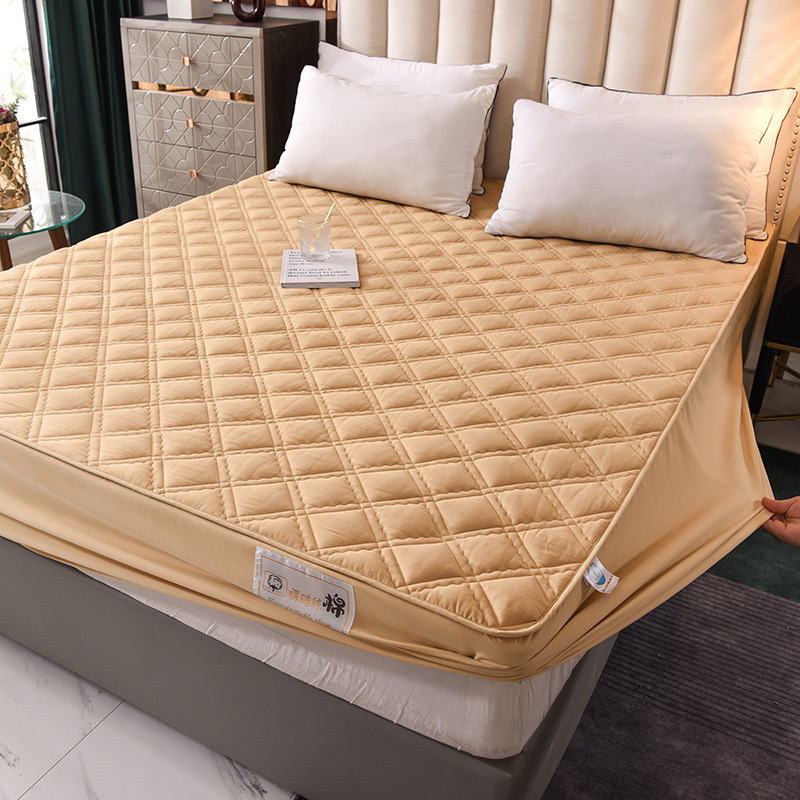 100% βαμβακερό σεντόνι με quilted γέμισμα, αντιολισθητικό, παχύ, κάλυμμα κρεβατιού και προστατευτικό στρώματος από σκόνη