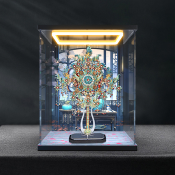 Kryt protiv prašine sa stražnjim osvjetljenjem za akrilni kut za 3D puzzle
