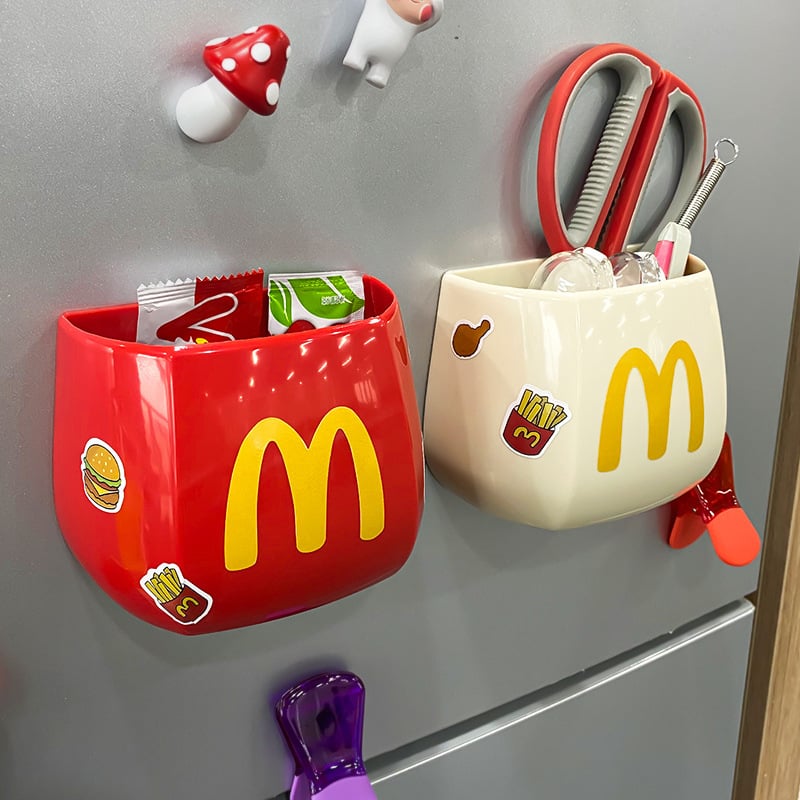 Raft magnetic exterior pentru frigider, organizator din plastic cu 6 etaje pentru bucătărie și hol