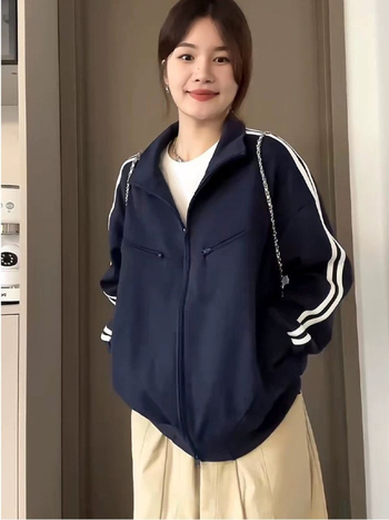 Ženska jakna s jedinstvenim dizajnom, slobodan kroj, korejski stil baseball jakna za proljeće, jesen i zimu