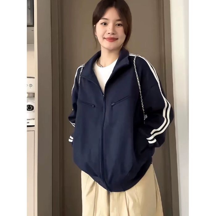 Ženska jakna s jedinstvenim dizajnom, slobodan kroj, korejski stil baseball jakna za proljeće, jesen i zimu