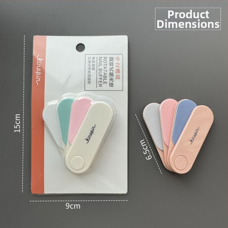 Rotujúci pilník na nechty s hubkou, skladací nástroj na nail art