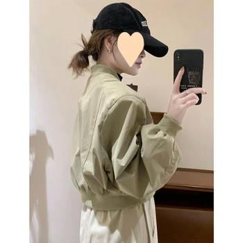 Ženska američka retro baseball jakna, proljeće 2026., casual kratka jakna za sitne figure