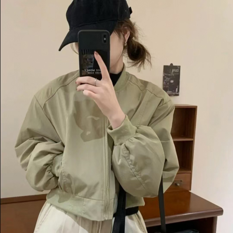 Ženska američka retro baseball jakna, proljeće 2026., casual kratka jakna za sitne figure