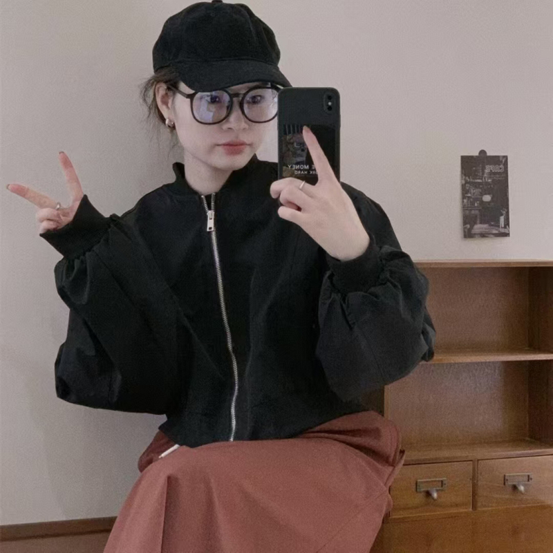 Ženska američka retro baseball jakna, proljeće 2026., casual kratka jakna za sitne figure