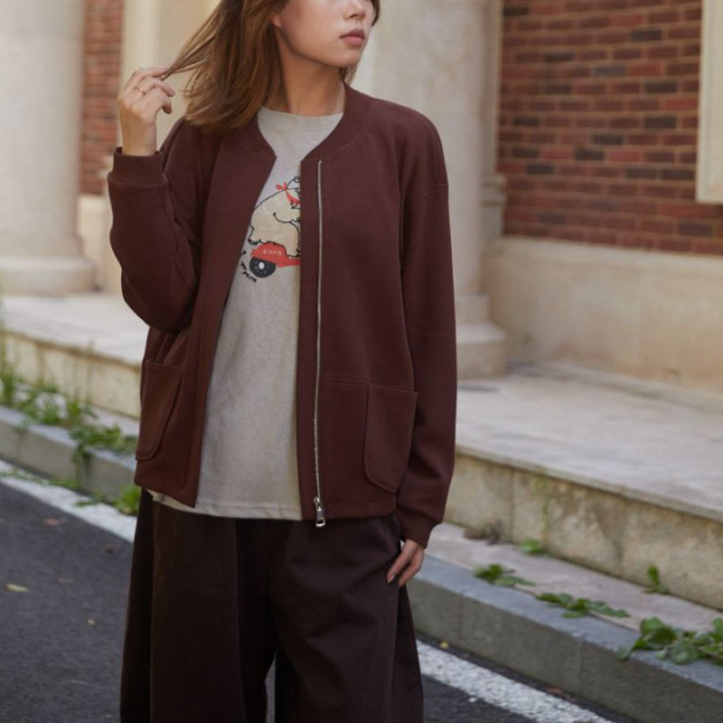 Ženska kratka jakna s vitkim krojem, 2025 novi model, svestrani opušteni kroj, dugi rukavi, baseball stil