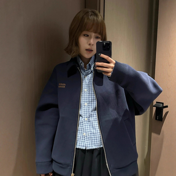 Nanyou luksuzna ženska jakna s ovratnikom lapel, svestran casual kroj s dugim rukavima, unisex