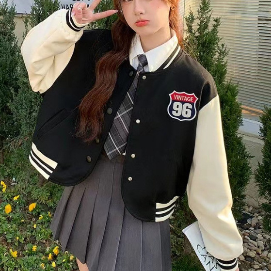 Ženska jakna s otiskom u korejskom stilu, casual školski stil