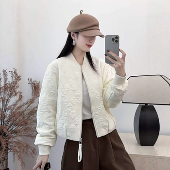 Ženska jakna od pamuka u korejskom stilu s dijamantnim uzorkom – visoke kvalitete bejsbol jakna, elegantan top