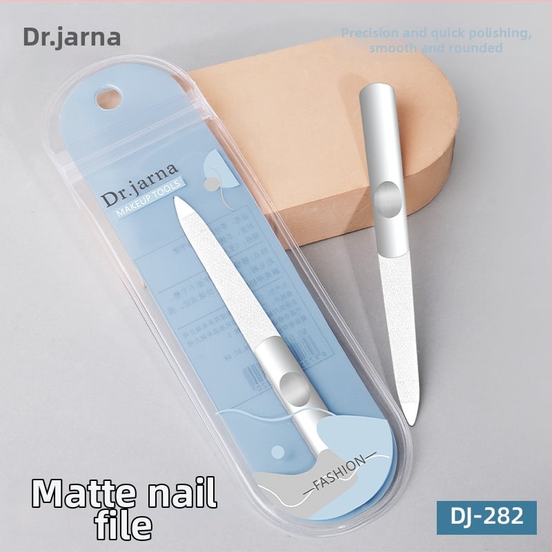 Tijiana pilník na nechty z nehrdzavejúcej ocele, obojstranný, matný povrch, hrubý a jemný brúsny pás, na manikúru 282