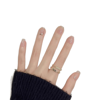 Kézzel készített viselhető körömdíszítő matrica – Cat Eye stílus, arany design, aranyos manikűr, fehérítő hatás