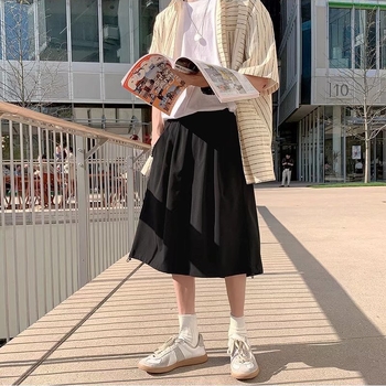 Pantaloni pentru bărbați cu croială largă, cropped, Ice Silk, stil japonez, vară, casual
