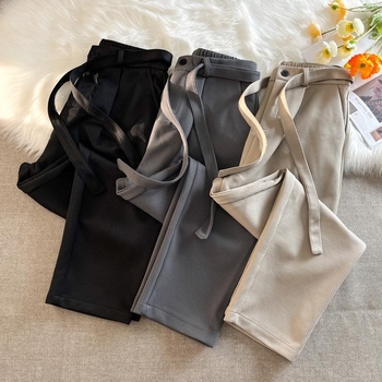 Pantaloni bărbăți din corduroy pentru primăvară și toamnă, croială liberă, stil retro american, efect slimming, pantaloni casual de lucru britanici