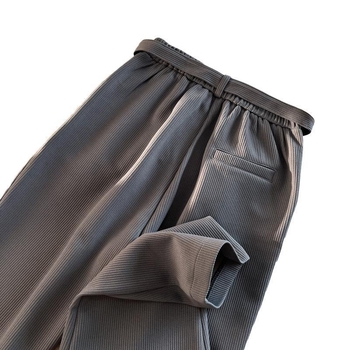 Pantaloni bărbăți din corduroy pentru primăvară și toamnă, croială liberă, stil retro american, efect slimming, pantaloni casual de lucru britanici