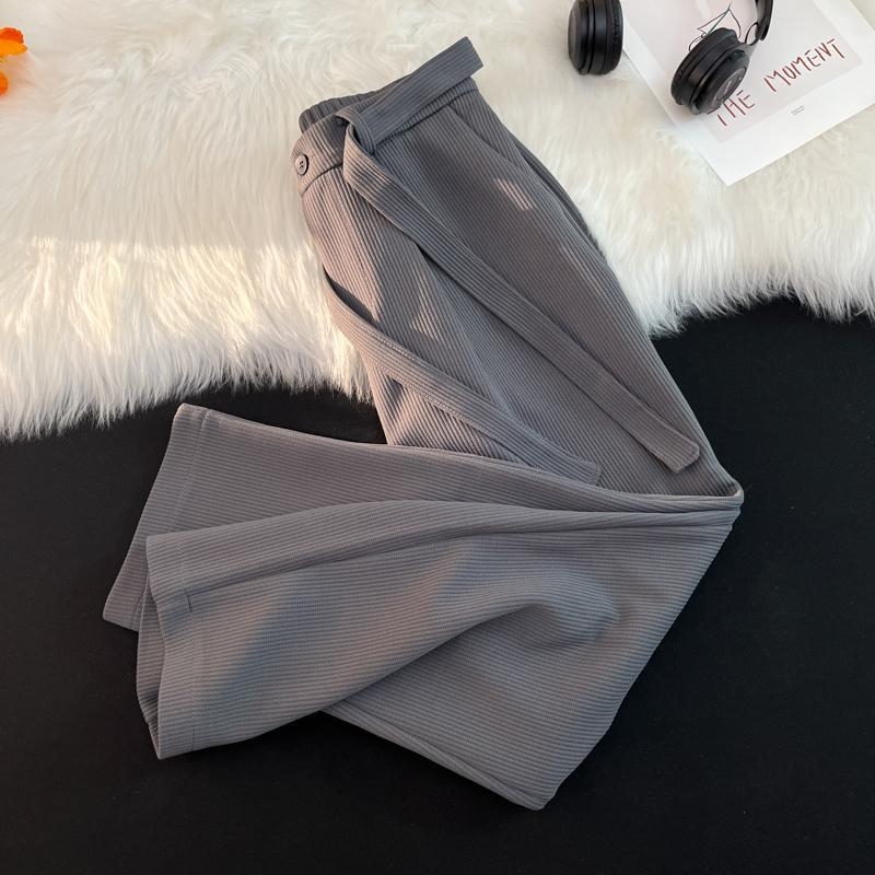 Pantaloni bărbăți din corduroy pentru primăvară și toamnă, croială liberă, stil retro american, efect slimming, pantaloni casual de lucru britanici