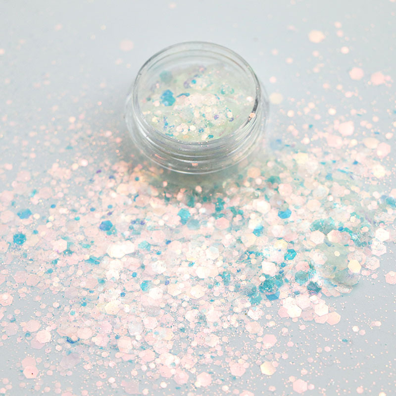Lézeres körömdíszítő glitter, vegyes méretek és szabálytalan formák, 12 szín DIY sminkhez és manikűrhöz