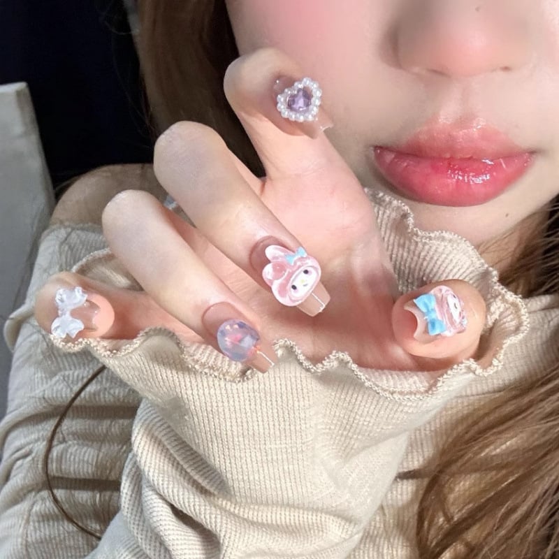 Dopamine Viselhető Körmök – Aranyos kawaii Melody Nail Art matricák