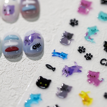 TENSOR Jelly sorozat – Matt felületű köröm matricák, könnyű luxus stílus, M-187