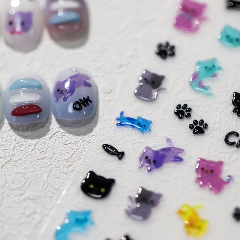 TENSOR Jelly sorozat – Matt felületű köröm matricák, könnyű luxus stílus, M-187