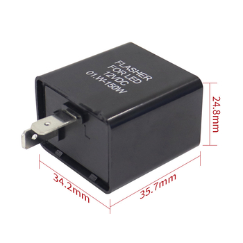 12V флашър за мигачи със звуков сигнал за мотоциклети и електрически превозни средства, двупинов