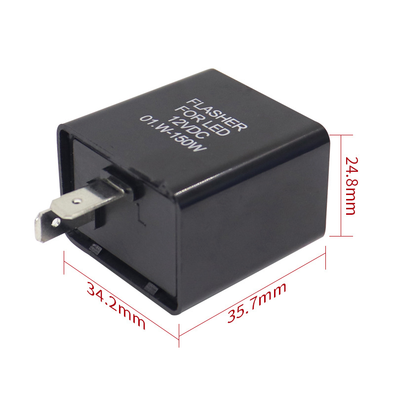 12V флашър за мигачи със звуков сигнал за мотоциклети и електрически превозни средства, двупинов