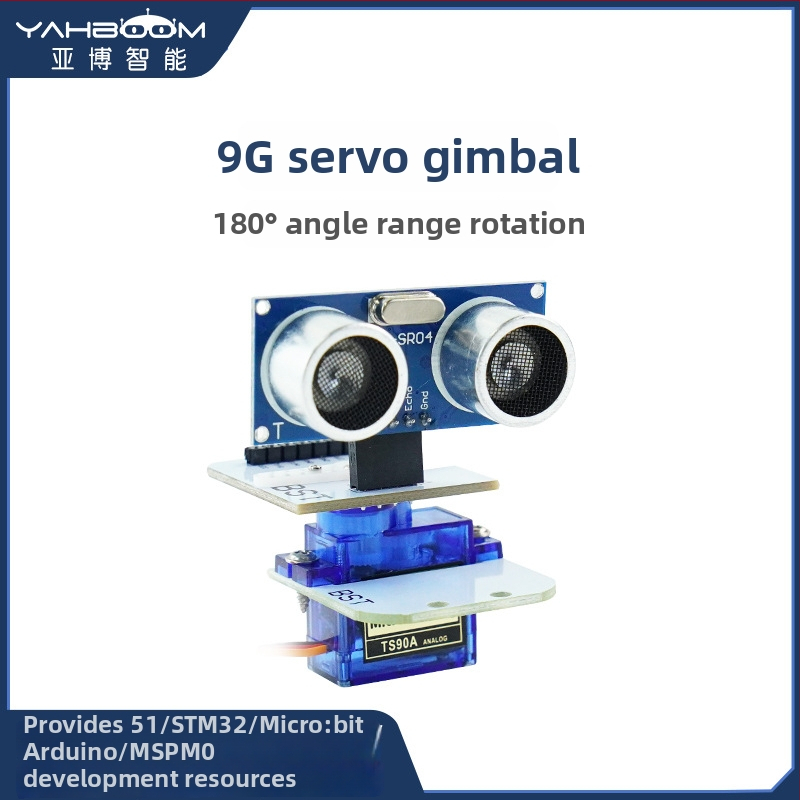 SG90 9g servo pan-tilt 180° ultrazvukový senzor pre inteligentné robotické auto s detekciou prekážok a meraním vzdialenosti