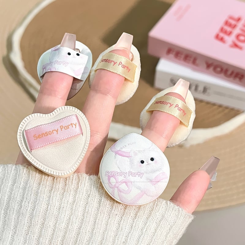 Sensory Party Meow Dream Diary – Σετ 5 δαχτυλικών puff, βελούδινα σφουγγαράκια για ρουζ